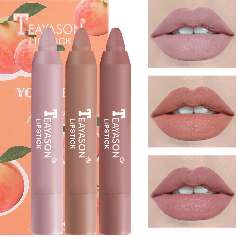 3 Packs Of Matte Lipstick Matte Velvet Lipstick Pen Bean Paste Milk Tea Color Lipstick Crayons Lipstick Students 3 Packs Of Matte Lipstick Matte Velvet Lipstick Pen Bean Paste Milk Tea Color Lipstick Crayons Lipstick Students